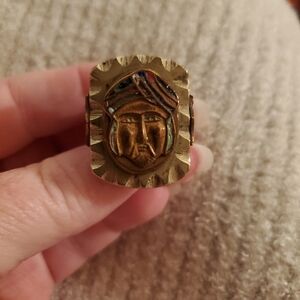VINTAGE! 1940's Mexican Man Biker Ring